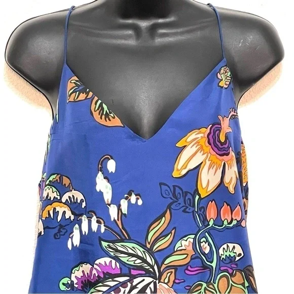 J. Crew Woman 100% SILK Classic Floral Sleeveless Holter Top Size 4 - Picture 2 of 11